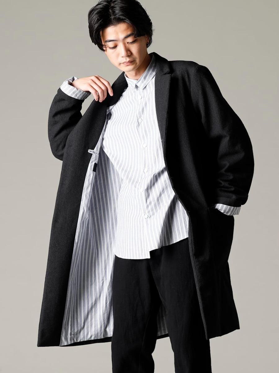 Bergfabel(バーグファベル) 22-23AW(秋冬) 22-23AW のコレクションテーマ：Joseph Beuys (ヨーゼフボイス)から  - C109-164 ワーカー コート - Sh112-A70 チロル シャツ 2-002