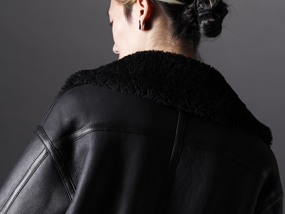 The Viridi-anne 22-23AW Mouton jacket with a classical and TVA-like atmosphere  - VI-3503-06 Mouton Jacket 2-006