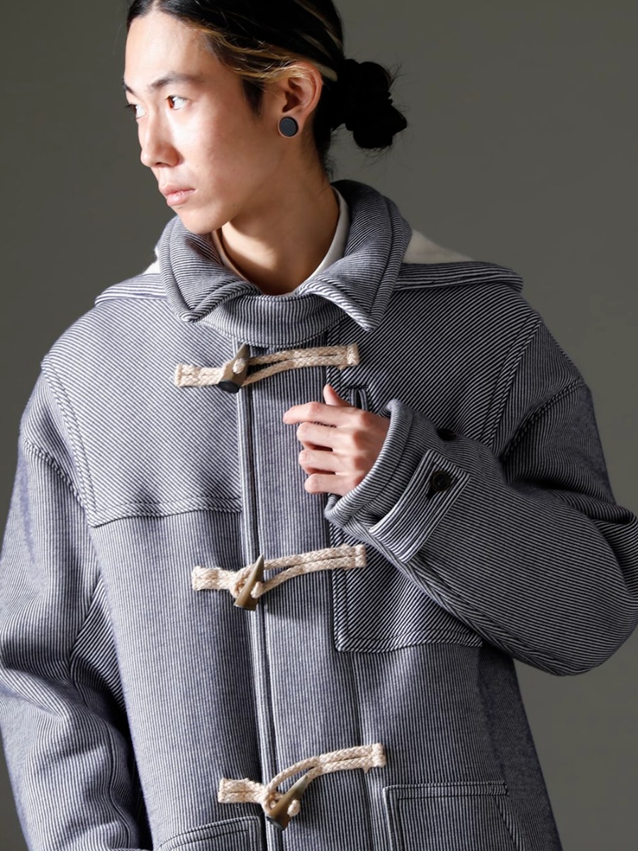 individual sentiments 22-23AW Details and material expressions that add atmosphere to basic designs  - CO44-HC2duffle coat SH21-LCW9-Ecru White Basic Shirt Ecru White 2-001