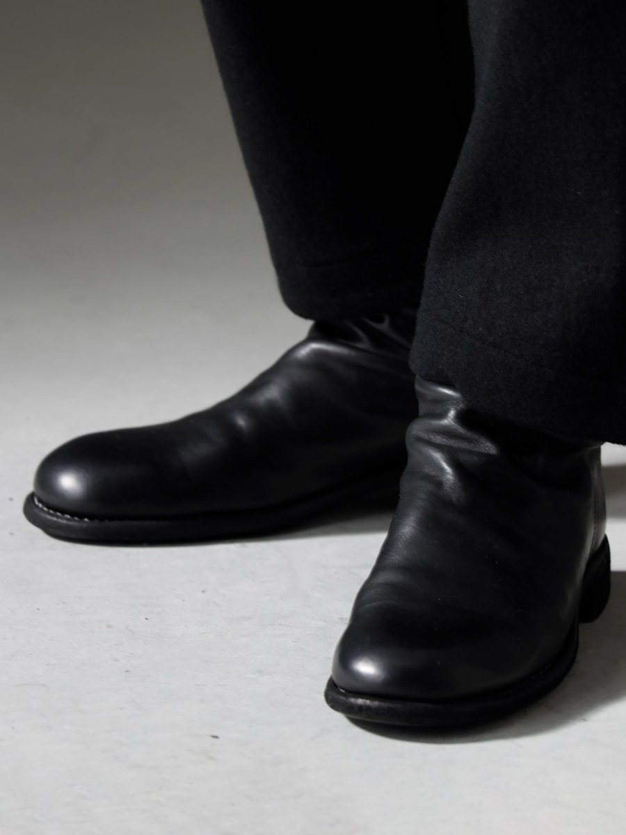 individual sentiments 22-23AW A classic item that can be used regardless of time and trend -  PA89L-MJ26 Easy Wide Pants Back Zip Middle Boots - Horse Full Grain Leather - 988X 3-005