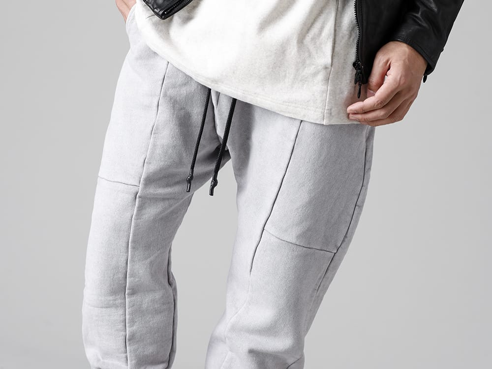 RIPVANWINKLE 2022-23AW Solid jersey with a sturdy wool lining and a pair of Maison Mihara Yasuhiro sneakers - RB-431-Ice-Gray - Solid Jersey Ice Gray - A06FW735-black-black - Original sole leather hi-top sneaker Black / Black Black / Black 3-002