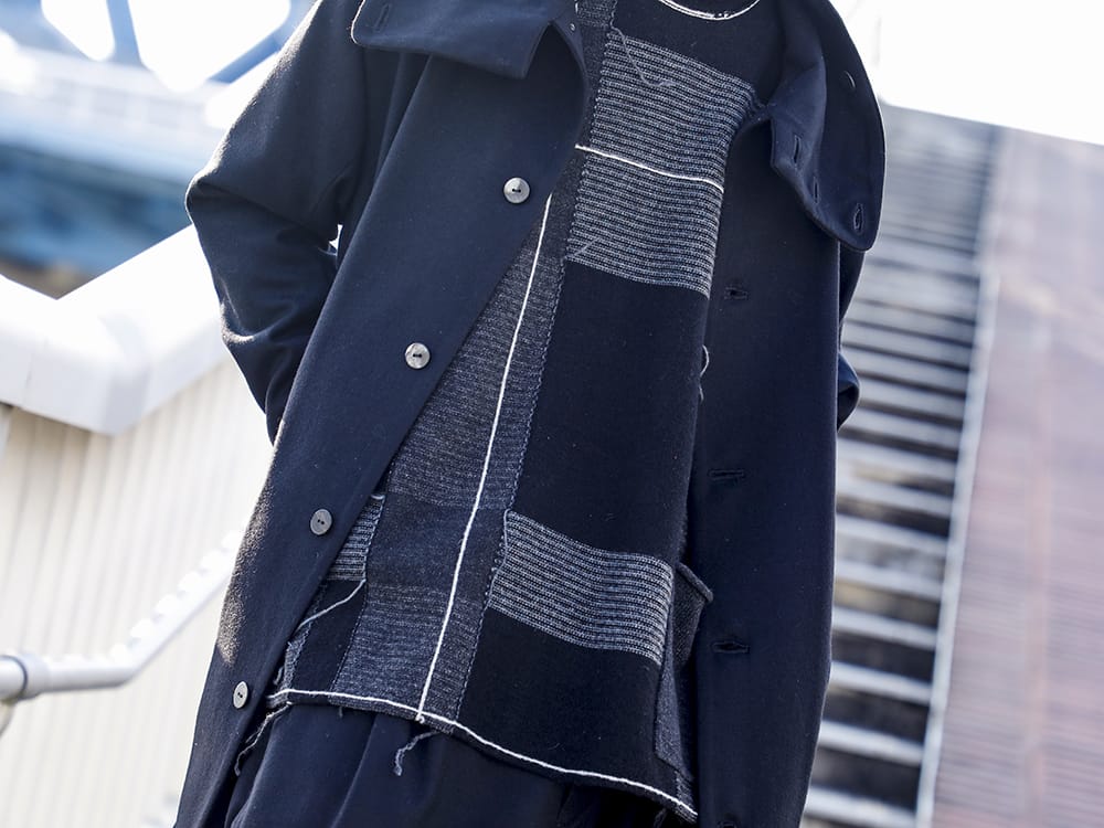 The Viridi-anne 2022-23AW - A minimal long coat with a distinctive detail around the neck. - RG2001TVA-Gray-Gray-Clear(RIGARDS collaboration sunglasses - Gray+Gray / Clear+L.Mirror) - 2-007