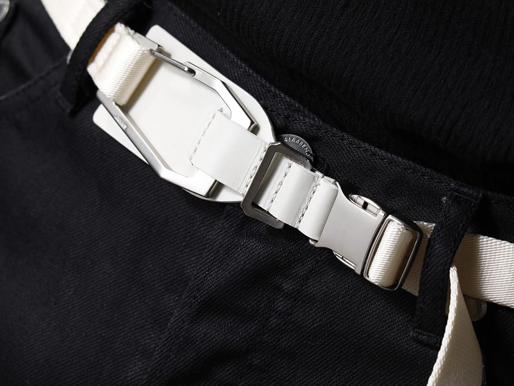 JULIUS 2022-23AW - A belt is a gift that can also be used to accentuate your styling. - 807ACU1-Off-White(Cow Skin / Nylon Tape Belt Off White) - 3-005