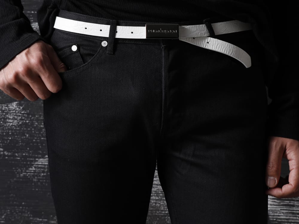 PHENOMENON 2022-23AW - A belt is a gift that can also be used to accentuate your styling. - PH-014-White-Silver(Reversible Narrow Belt White × Silver) - 3-014