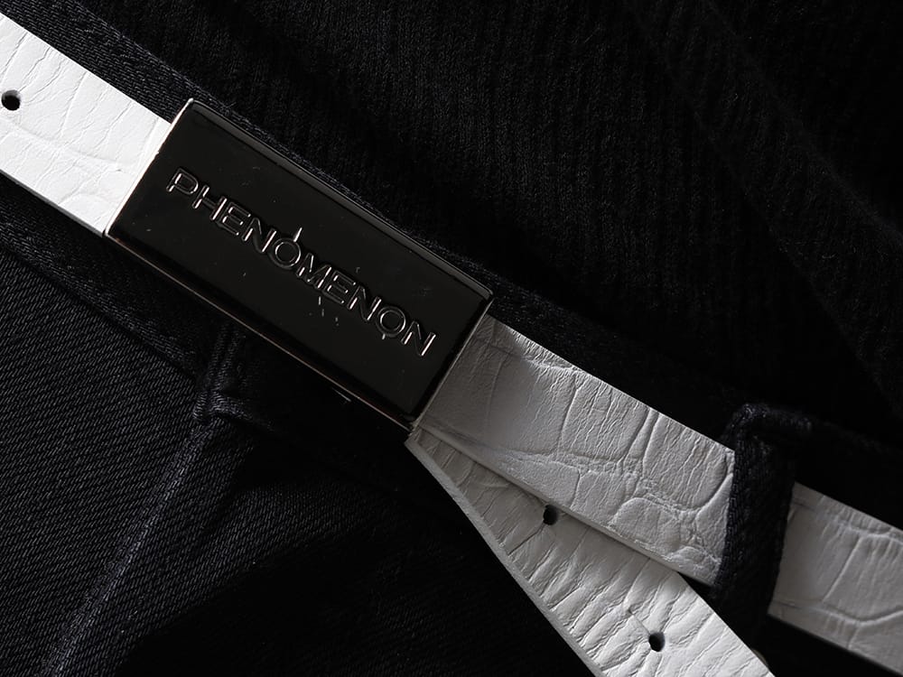 PHENOMENON 2022-23AW - A belt is a gift that can also be used to accentuate your styling. - PH-014-White-Silver(Reversible Narrow Belt White × Silver) - 3-014