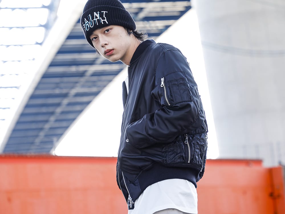 PHENOMENON / SAINT MICHAEL 2022-23AW - Impactful back detail - PH-001-Black(Loop MA-1 Black) SM-A22-0000-044(SAINT YOUTH Knit Cap) - 2-003