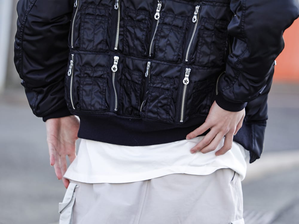 PHENOMENON 2022-23AW - Impactful back detail - 001-Black(Loop MA-1 Black) - 2-008