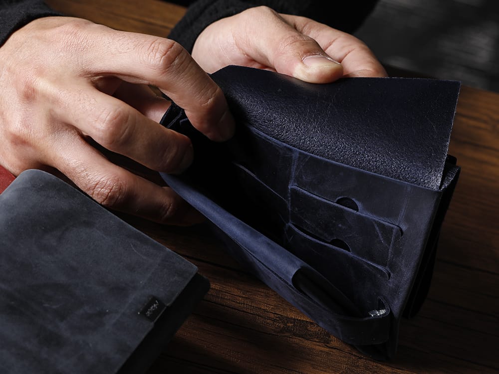 Shosa - No,No,Yes! Pocket-Size Nubuck Leather Short Wallet 1.0 - Shosa - No,No,Yes! Shosa - No,No,Yes! Short Wallet 1.0 Oil Nubuck 3-005