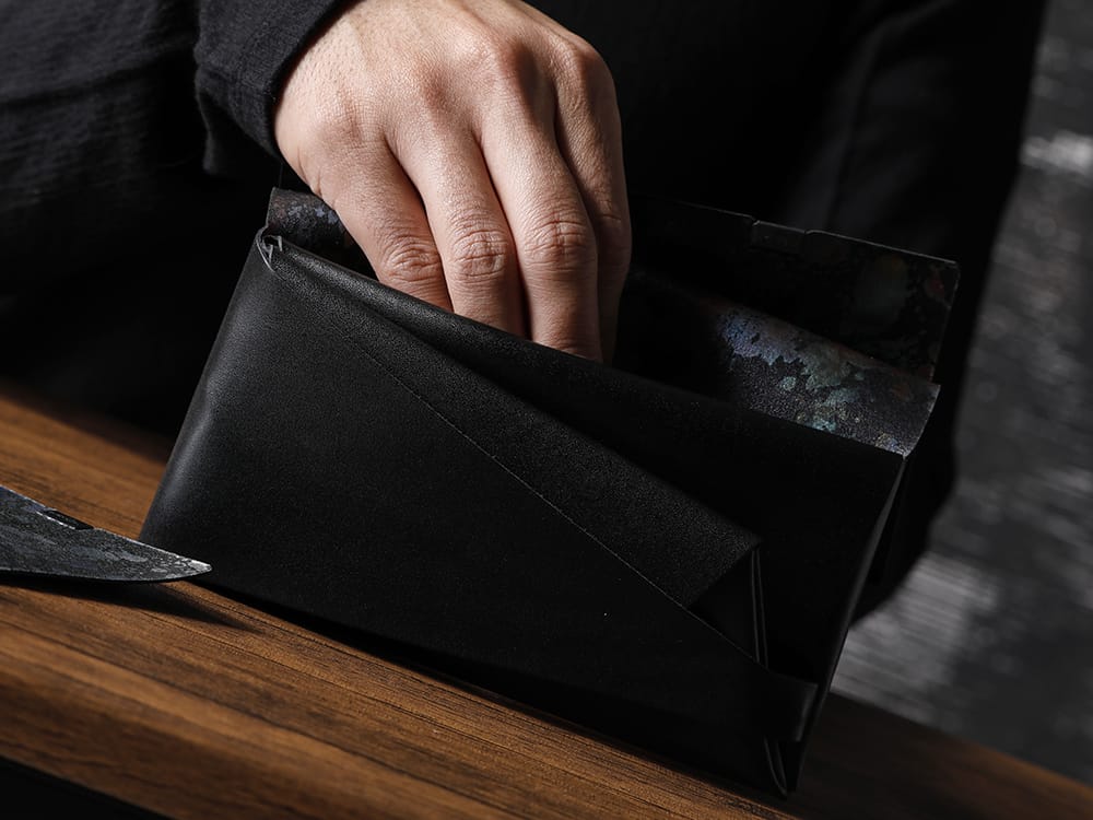 所作 - Shosa - No No Yes! 大きなコインケースや豊富なカード収納で人気のロングウォレット！ - SHO-LONG-BLK-AURORA - 所作 Shosa - No,No,Yes! ブラック×オーロラ ロングウォレット - SHO-LONG-BLK-FLORALSP - 所作 Shosa - No,No,Yes! ブラック×フローラルシルバーSP ロングウォレット 1-006