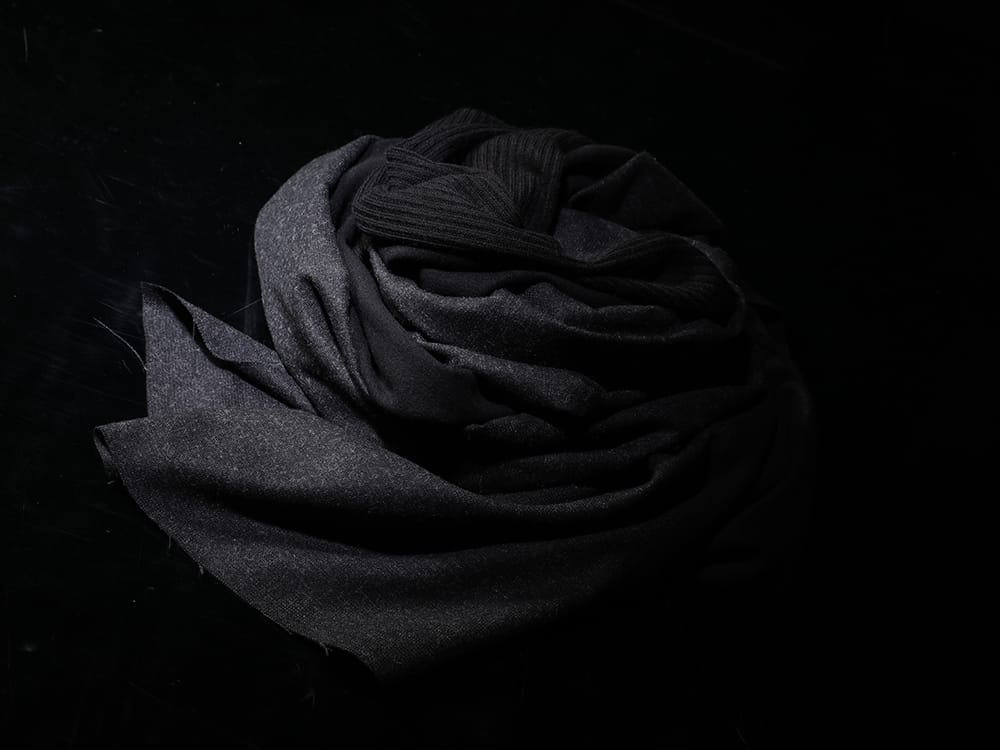 パトリックステファン 2022-23AW - 首元にボリュームをもたせて季節感ある着こなしを - 222ASF04 Blackmix(ジャージースカーフ wrap basic Blackmix) - 2-007