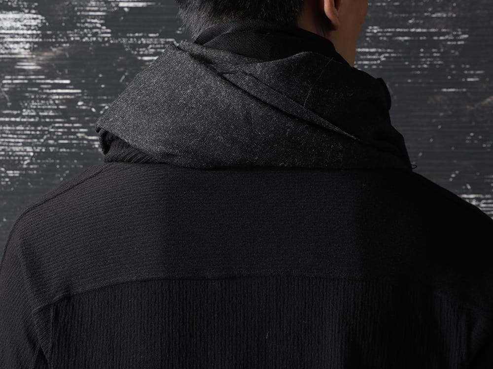 パトリックステファン 2022-23AW - 首元にボリュームをもたせて季節感ある着こなしを - 222ASF04 Blackmix(ジャージースカーフ wrap basic Blackmix) - 2-010