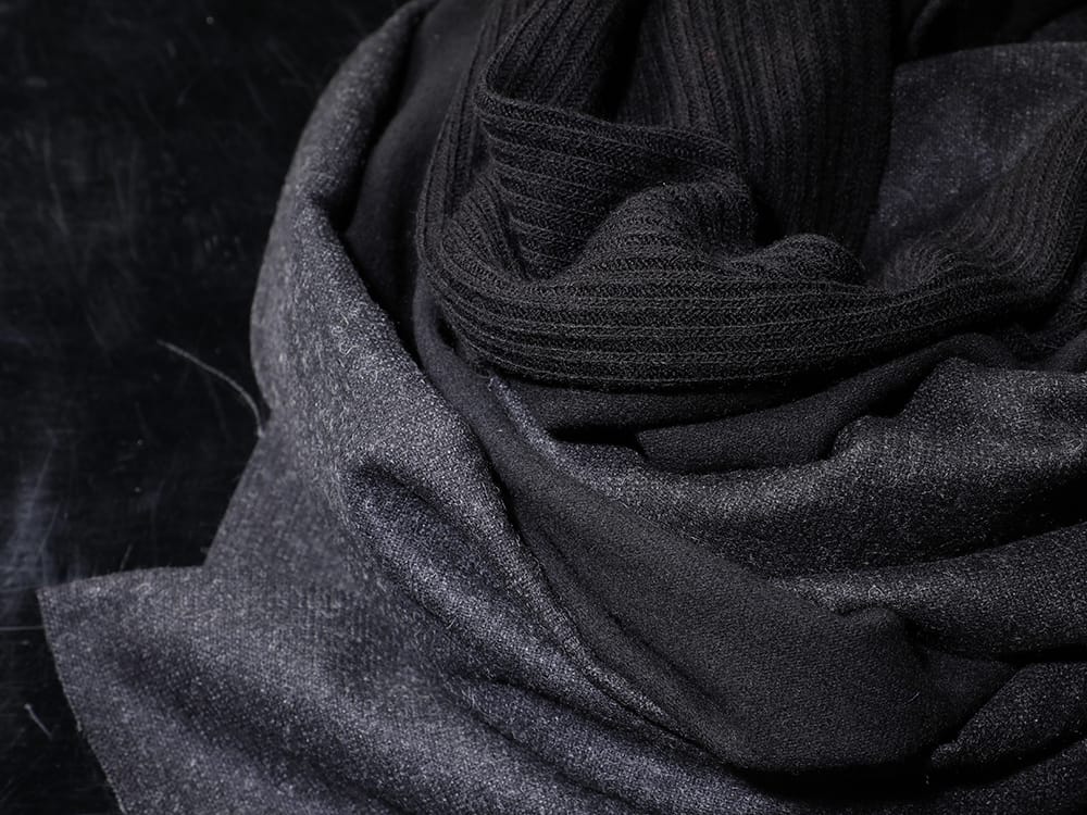 パトリックステファン 2022-23AW - 首元にボリュームをもたせて季節感ある着こなしを - 222ASF04 Blackmix(ジャージースカーフ wrap basic Blackmix) - 2-011