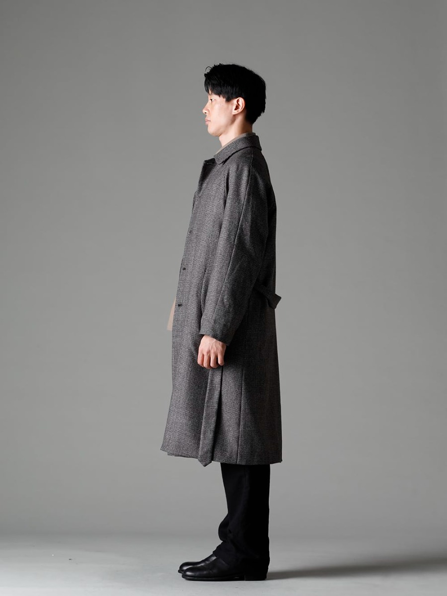 NOUSAN 22-23AW Practical Raglan Long Coat  -  fred-c Houndstooth Lagran Long Coat - Shirt-a-Tamamushi Tamamushi Shirts - Farmers-Trousers-Wool-Black Farmers Trousers Wool Black - 988X Back Zip Mid Boots - Horse Full Grain Leather - 988X - 988X 2-003