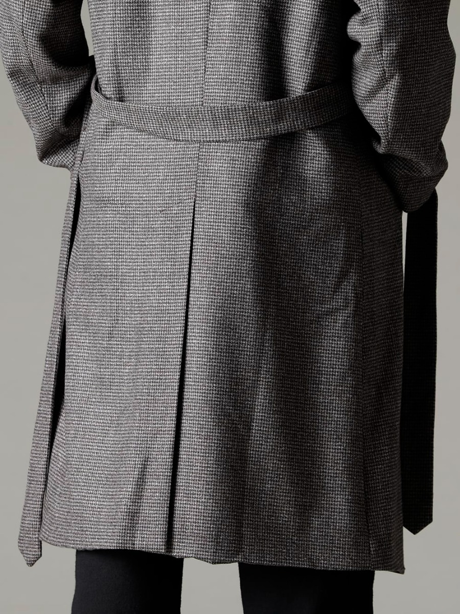 NOUSAN 22-23AW Practical Raglan Long Coat  -  fred-c Houndstooth Lagran Long Coat 2-005