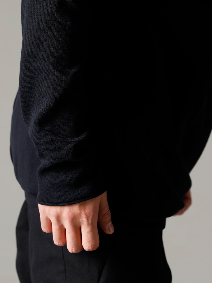 GARMENT REPRODUCTION OF WORKERS(ガーメント リプロダクション オブ ワーカース) 22-23AW(秋冬) カジモド ニットはシンプルながら存在感のあるアイテム - Quasimodo-Knit-Sew-Black カジモド ニット ソー ブラック 3-005