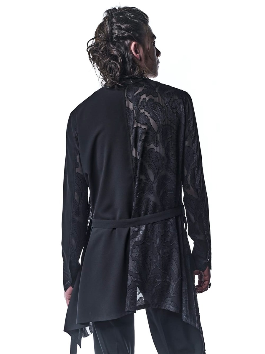 キリュウキリュウ 2022-23AW - kiryuyrik(キリュウキリュウ) 2022-23AWコレクションフ ァイナルデリバリー！只今より店頭・通販共に販売開始！ - KO-HB20-906-black(クレイジーパターン ストールシャツ ブラック) - 1-005