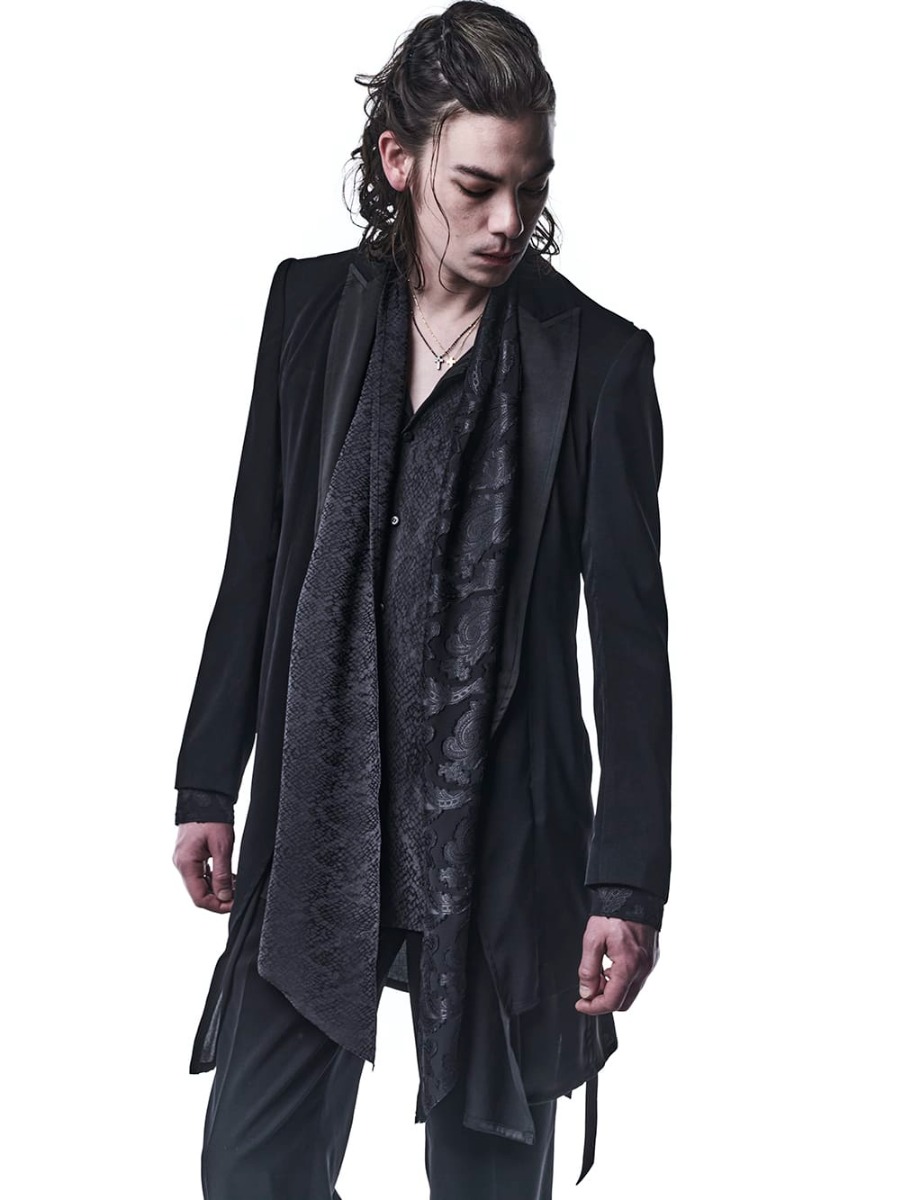 キリュウキリュウ 2022-23AW - kiryuyrik(キリュウキリュウ) 2022-23AWコレクションフ ァイナルデリバリー！只今より店頭・通販共に販売開始！ - KO-HB20-906-black(クレイジーパターン ストールシャツ ブラック) - 1-006