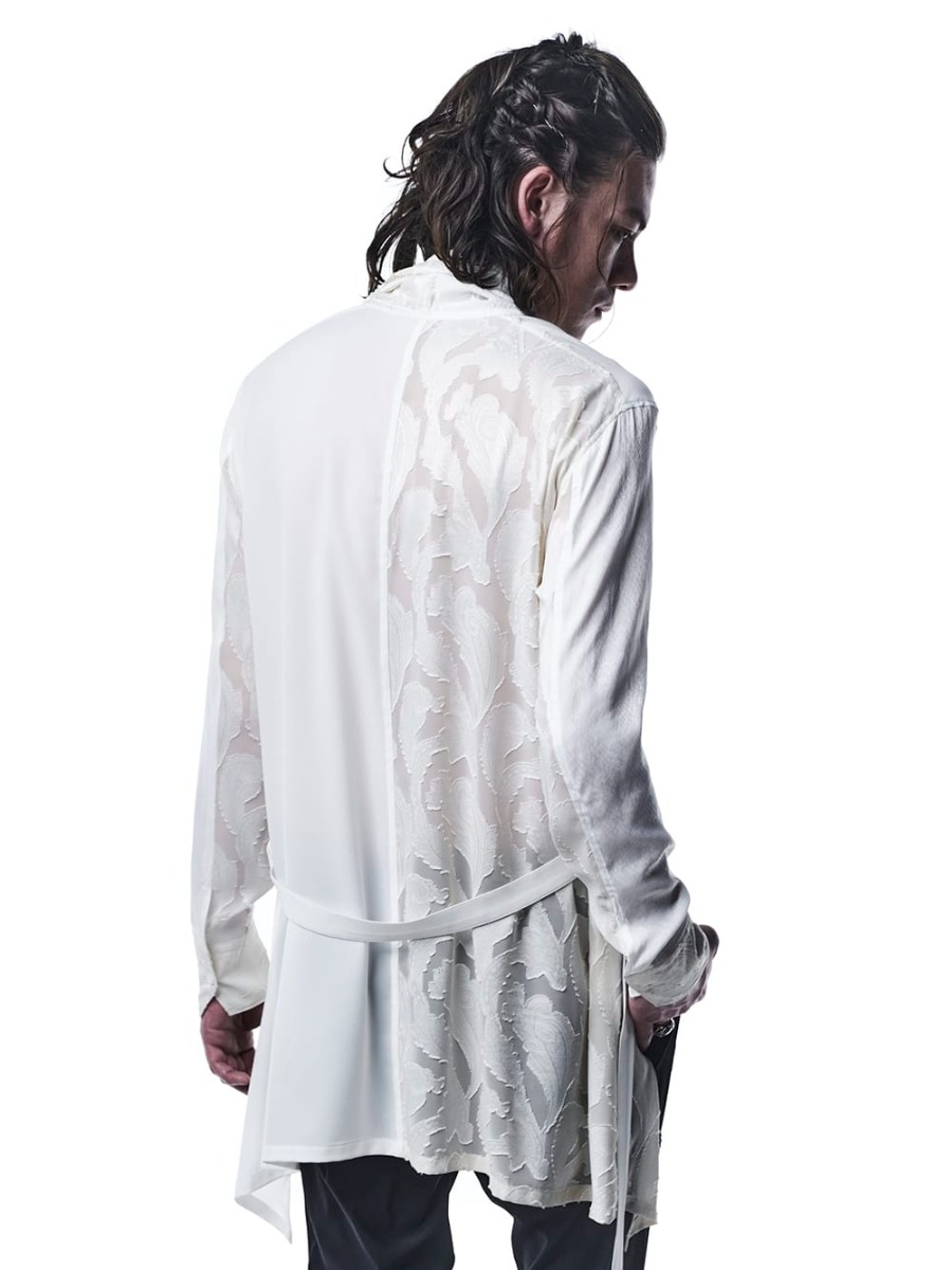 キリュウキリュウ 2022-23AW - kiryuyrik(キリュウキリュウ) 2022-23AWコレクションフ ァイナルデリバリー！只今より店頭・通販共に販売開始！ - KO-HB20-906-white(クレイジーパターン ストールシャツ ホワイト) - 1-010