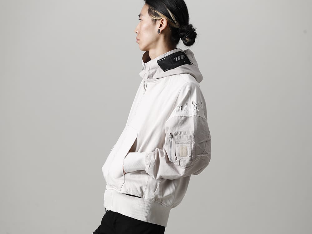 JULIUS 2022-23AW - The third delivery items from the JULIUS 2023PS collection are now available! Available in stores and mail order from now! - 807CUM3-Plaster(Cotton Sweat Damaged Combo Hoodie Plaster) - 1-010