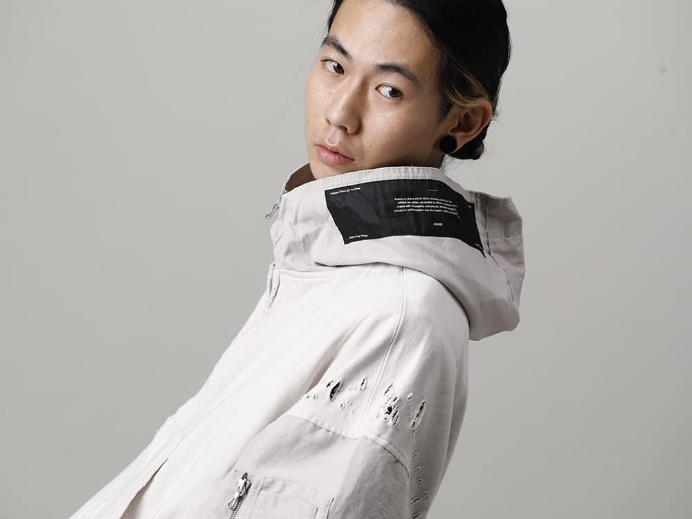 JULIUS 2022-23AW - The third delivery items from the JULIUS 2023PS collection are now available! Available in stores and mail order from now! - 807CUM3-Plaster(Cotton Sweat Damaged Combo Hoodie Plaster) - 1-012