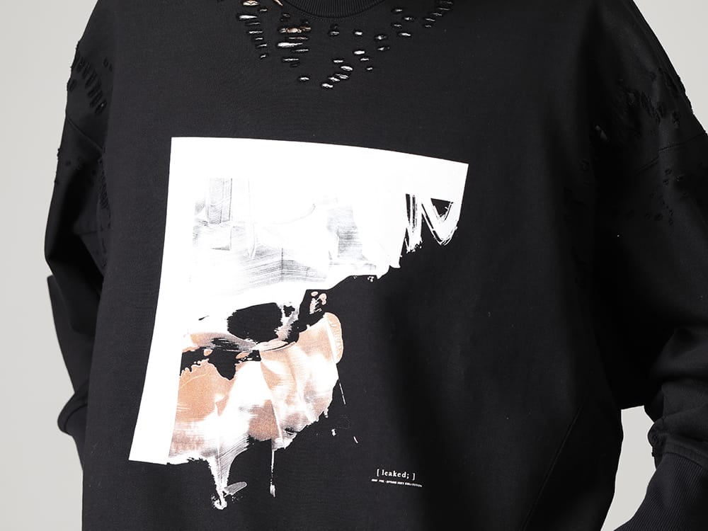 JULIUS 2022-23AW - The third delivery items from the JULIUS 2023PS collection are now available! Available in stores and mail order from now! - 807CUM4-Black(Cotton Sweat Damaged Pullover Black) - 2-005