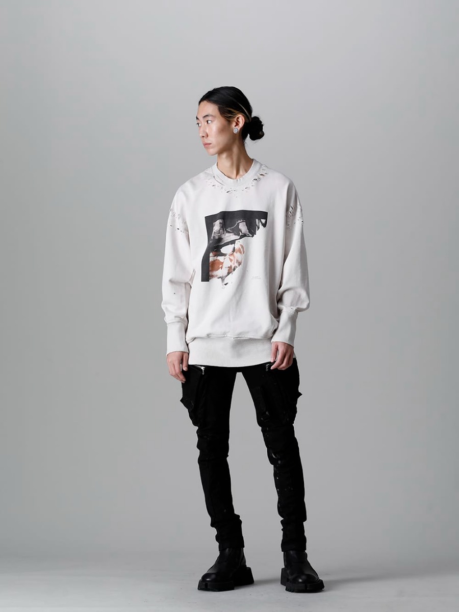 JULIUS 2022-23AW - The third delivery items from the JULIUS 2023PS collection are now available! Available in stores and mail order from now! - 807CUM4-Plaster(Cotton Sweat Damaged Pullover Plaster) - 2-007