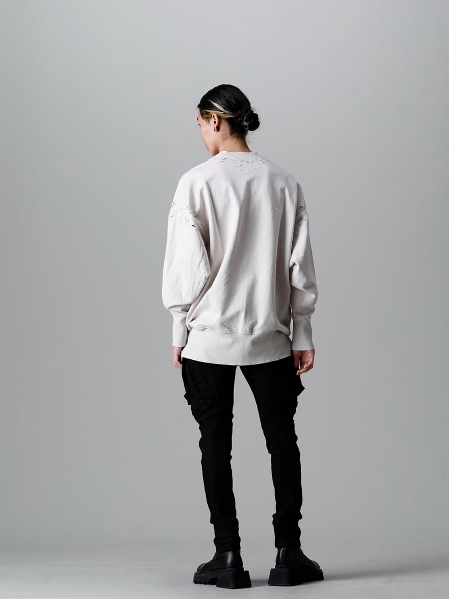 JULIUS 2022-23AW - The third delivery items from the JULIUS 2023PS collection are now available! Available in stores and mail order from now! - 807CUM4-Plaster(Cotton Sweat Damaged Pullover Plaster) - 2-008