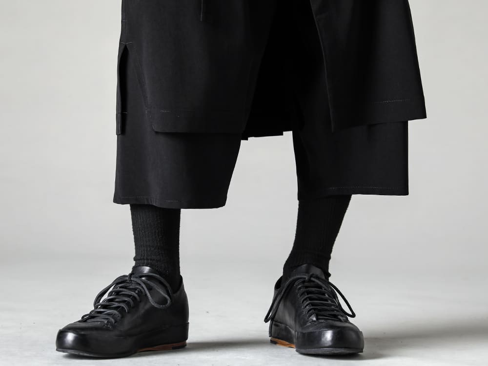 Yohji Yamamoto-ヨウジヤマモト 22-23AW(秋冬) ライトウェイトなタキシード生地を使用した春夏ラップパンツ - HZ-P16-500-スタンダードラップパンツ - Handsewn-Classic-Lo-ハンドソーン クラシック ロー-3 3-004