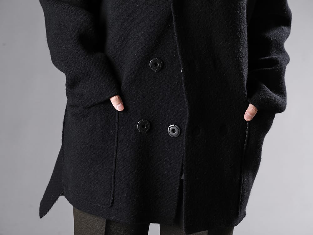 The Viridi-anne 2022-23AW A knit blouson that can be used like a coat  - VI-3528-06-Black - Reversible Knit Blouson Black 2-003