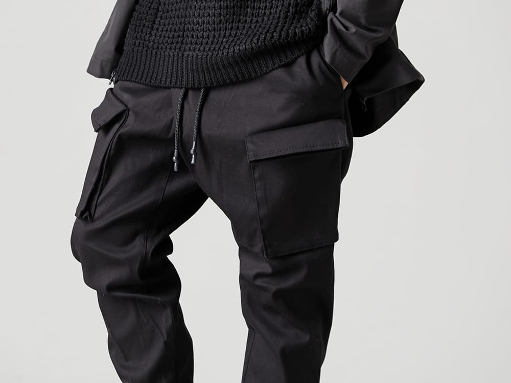 RIPVANWINKLE 2022-23AW Select leather sneakers with a luxurious leather feel for your feet. - RB-409 - Cross Cargo Pants - VI-3555-09-Black - Sneaker Black 3-003