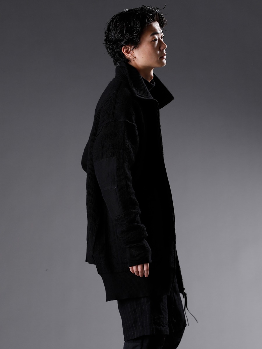 The Viridi-anne 22-23AW Knit zip-up blouson made of high quality material  - VI-3530-07-Black Cotton Cashmere Knit Blouson Black VI-3533-01-Black Cotton wool-lined high neck pullover 2-002