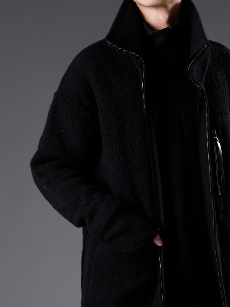 The Viridi-anne 22-23AW Knit zip-up blouson made of high quality material  - VI-3530-07-Black Cotton Cashmere Knit Blouson Black VI-3533-01-Black Cotton wool-lined high neck pullover 2-003