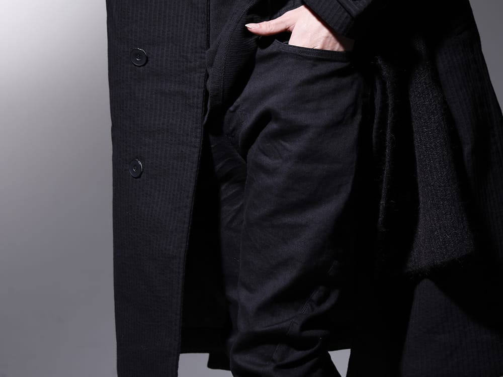 ユリウス 2022-23AW - 美しいラインを演出するすっきりとした下半身 - 787PAM5-BK(インダイレクト スキニーデニム ブラック) - 3-005