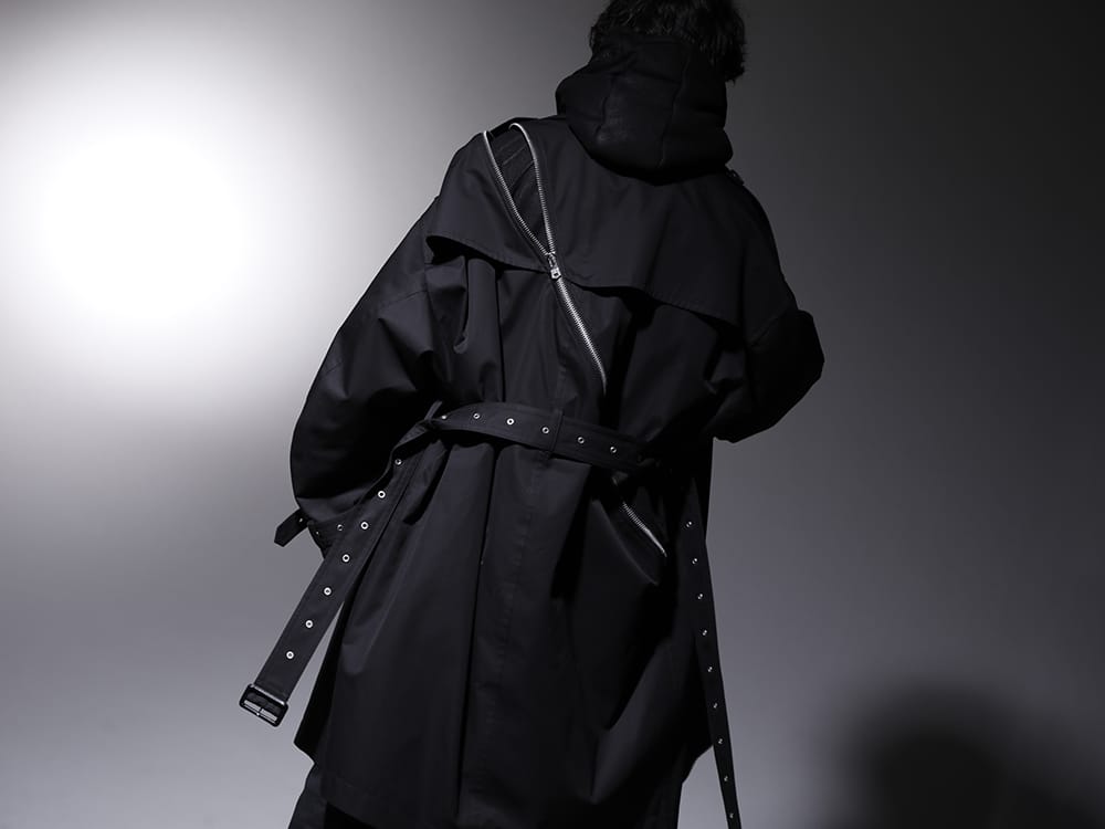 タカヒロミヤシタ ザソロイスト / ディーハイゲン 2022-23AW - 今季らしいディテールを取り入れたコート - sj.0010AW22(ダブルジップ バルーンシェイプド トレンチコート) ST101-0122A(無撚糸裏毛コーティングダブルジップフーデッドジャケット) - 2-003