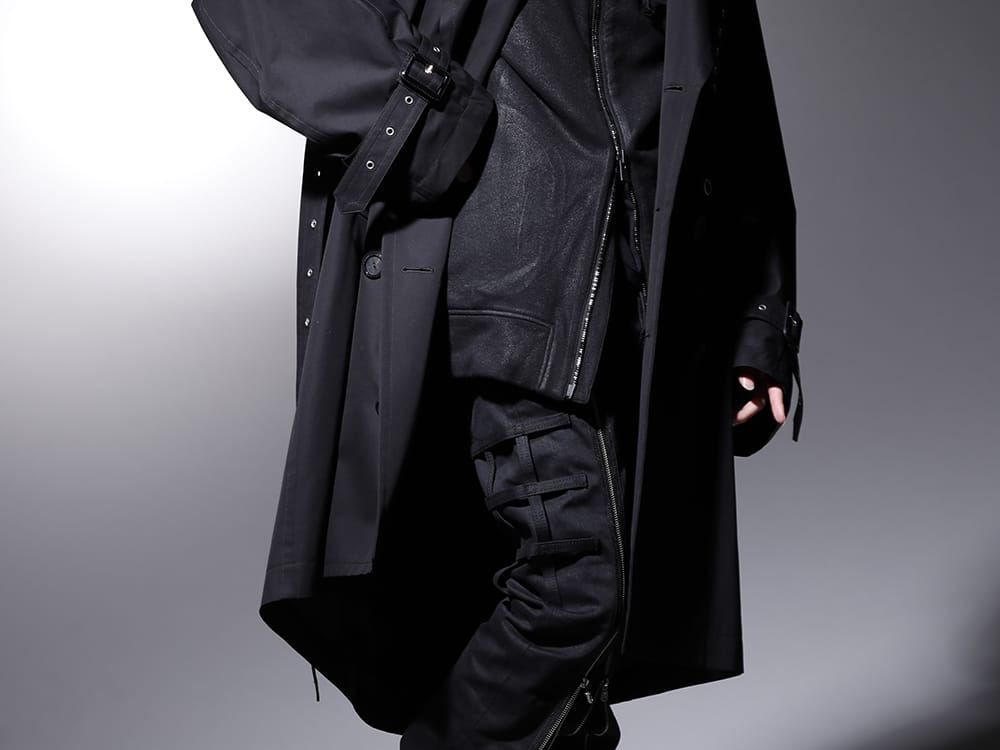 タカヒロミヤシタ ザソロイスト / ディーハイゲン 2022-23AW - 今季らしいディテールを取り入れたコート - sj.0010AW22(ダブルジップ バルーンシェイプド トレンチコート) ST101-0122A(無撚糸裏毛コーティングダブルジップフーデッドジャケット) - 2-006