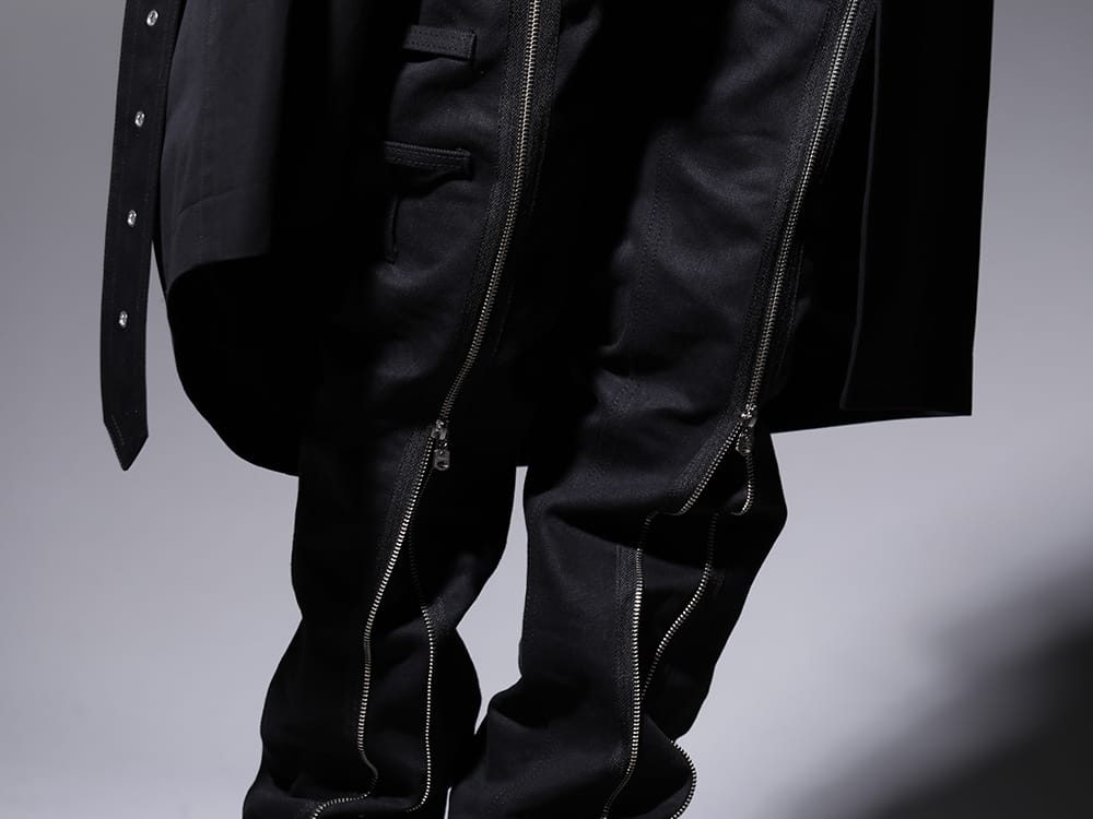 タカヒロミヤシタ ザソロイスト 2022-23AW - フロントのジップデザインが特徴のデニムパンツ - sp.0013AW22(ボンテージ ジーン) - 3-005