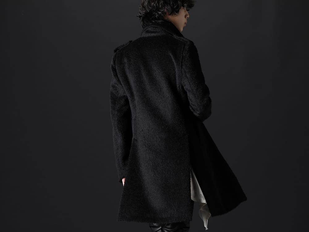 kiryuyrik 2022-23AW - Napoleon jacket made of seasonal fabric - KO-HJ29-105-black(Alpaca Shaggy Single Napoleon Jacket Black) - 2-002
