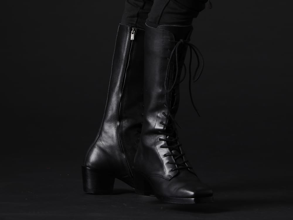 クジャク 2022-23AW - タイトでThe Viridi-anneらしさのあるレザージャケット。 - KJ-22AW34(クロべ ブーツ) - 3-007