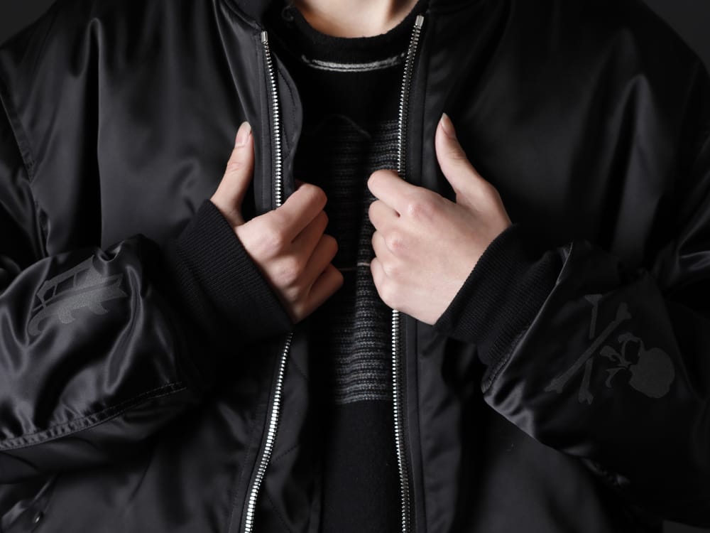 フェノメノン / ザ ヴィリディアン 2022-23AW - インパクトを与える唯一無二の背面ディテール - ILLCS22A-036(マスターマインド・ワールド × フェノメノン クロス ループ MA-1) VI-3529-07-Black(チェック P/Oニット ブラック) - 2-010