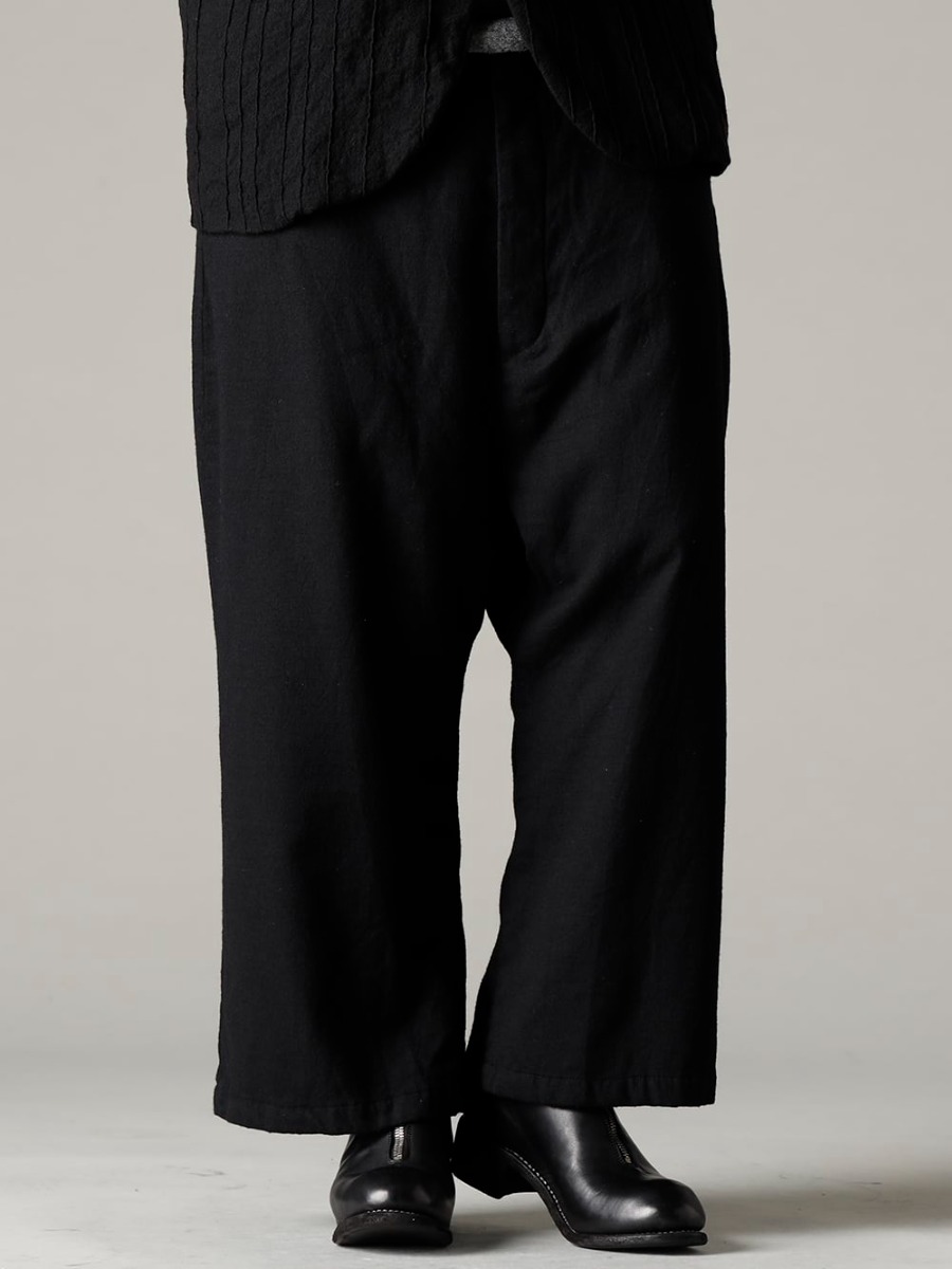 NOUSAN 22-23AW Coordinate with items that are also practical. - Bretagne-pants-Long-Wool-Black Bretagne pants Long Wool Black - PL1 Front Zip Boots Double Sole - Horse Full Grain Leather 3-001