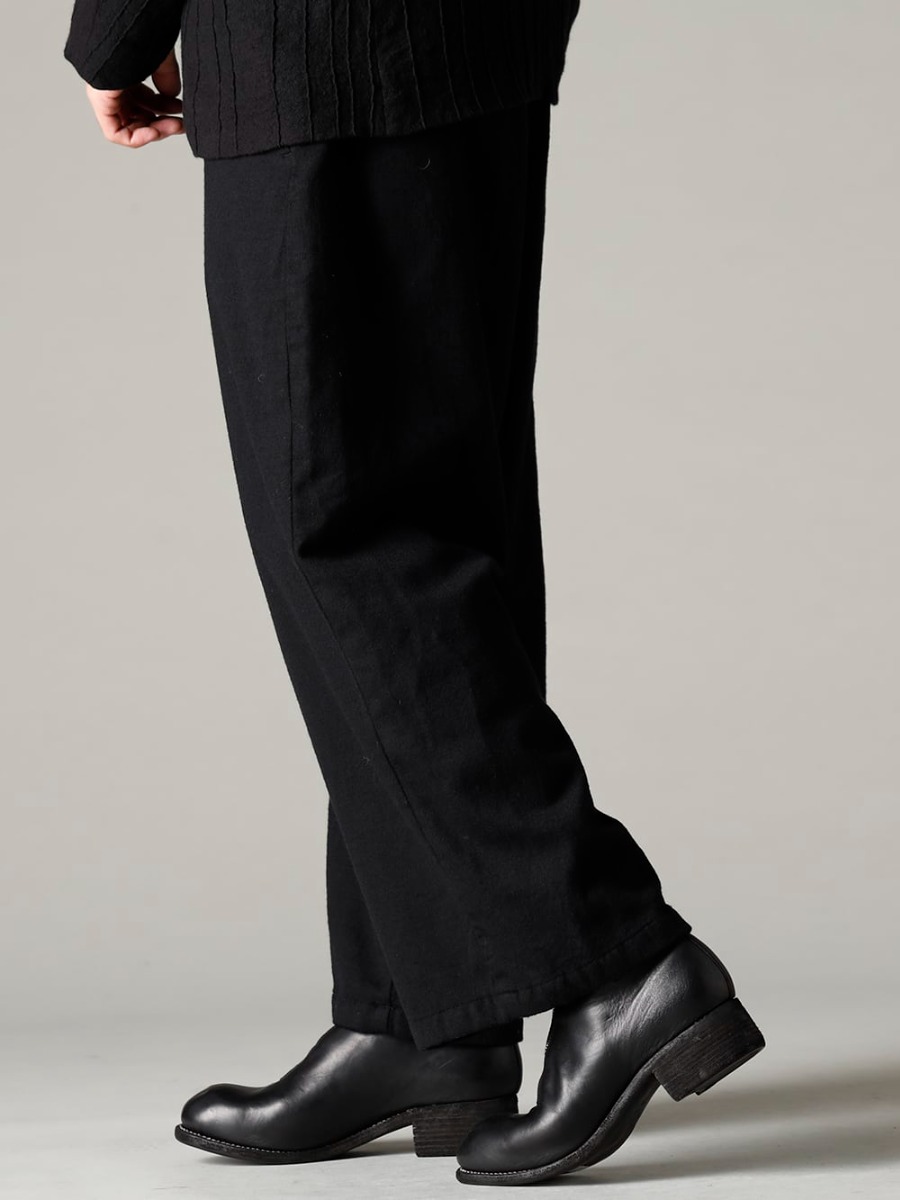 NOUSAN 22-23AW Coordinate with items that are also practical. - Bretagne-pants-Long-Wool-Black Bretagne pants Long Wool Black - PL1 Front Zip Boots Double Sole - Horse Full Grain Leather 3-002
