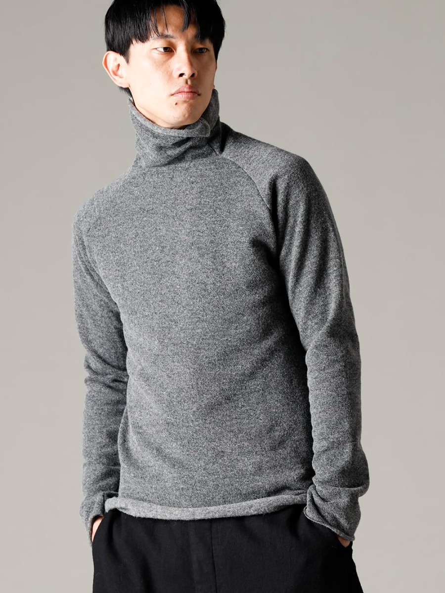 NOUSAN 22-23AW Coordinate with items that are also practical. - TTW-wmpl-Gray Italy MAPEL Wool Knit Bottle Neck Gray 3-005