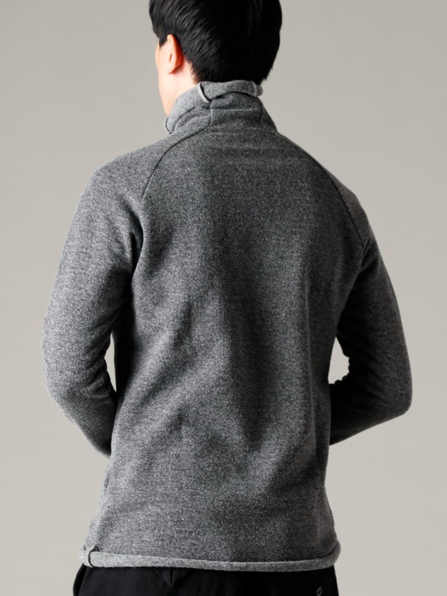 NOUSAN 22-23AW Coordinate with items that are also practical. - TTW-wmpl-Gray Italy MAPEL Wool Knit Bottle Neck Gray 3-005