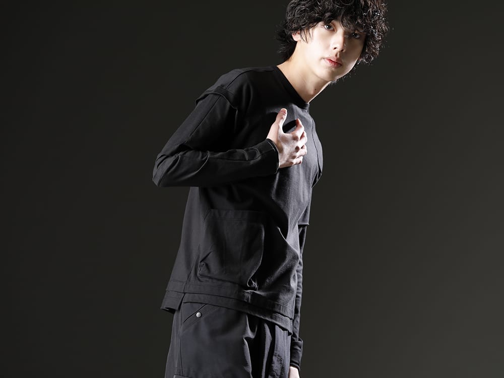 ザ ヴィリディアン 2022-23AW - シンプルだからこそ光る、 素材の良さとデザイン。 - VI-3546-01-Black(袖レイヤードT ブラック) - 2-012