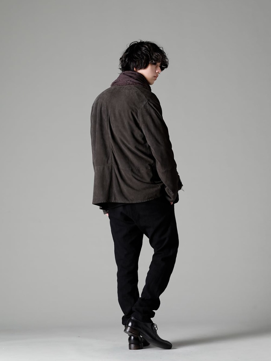 Bergfabel(バーグファベル) 22-23AW(秋冬) 上質になめされた山羊革のナッパレザー - LSH30-L11 ワーカーシャツ - TTW-jw-blk ウールジョーゼットボトルネック ブラック - UP110-354B コントゥア パンツ 2.0 - Derby-W-Hidden-Laces-Kangaroo-Black W. ヒドゥン レース ダービーシューズ カンガルー ブラック 1-002