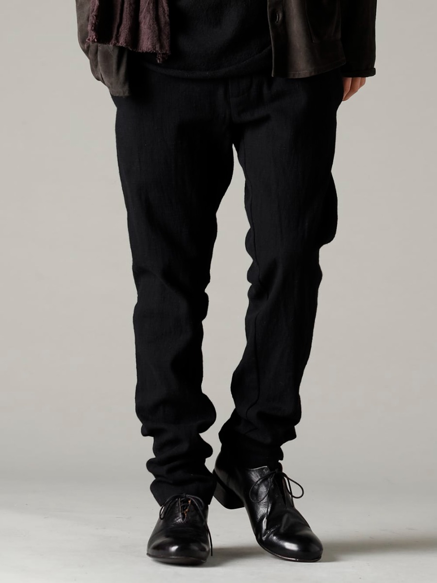 Bergfabel(バーグファベル) 22-23AW(秋冬) 激しくシュリンクさせたブランド定番のストール - UP110-354B コントゥア パンツ 2.0 - Derby-W-Hidden-Laces-Kangaroo-Black W. ヒドゥン レース ダービーシューズ カンガルー ブラック 3-003