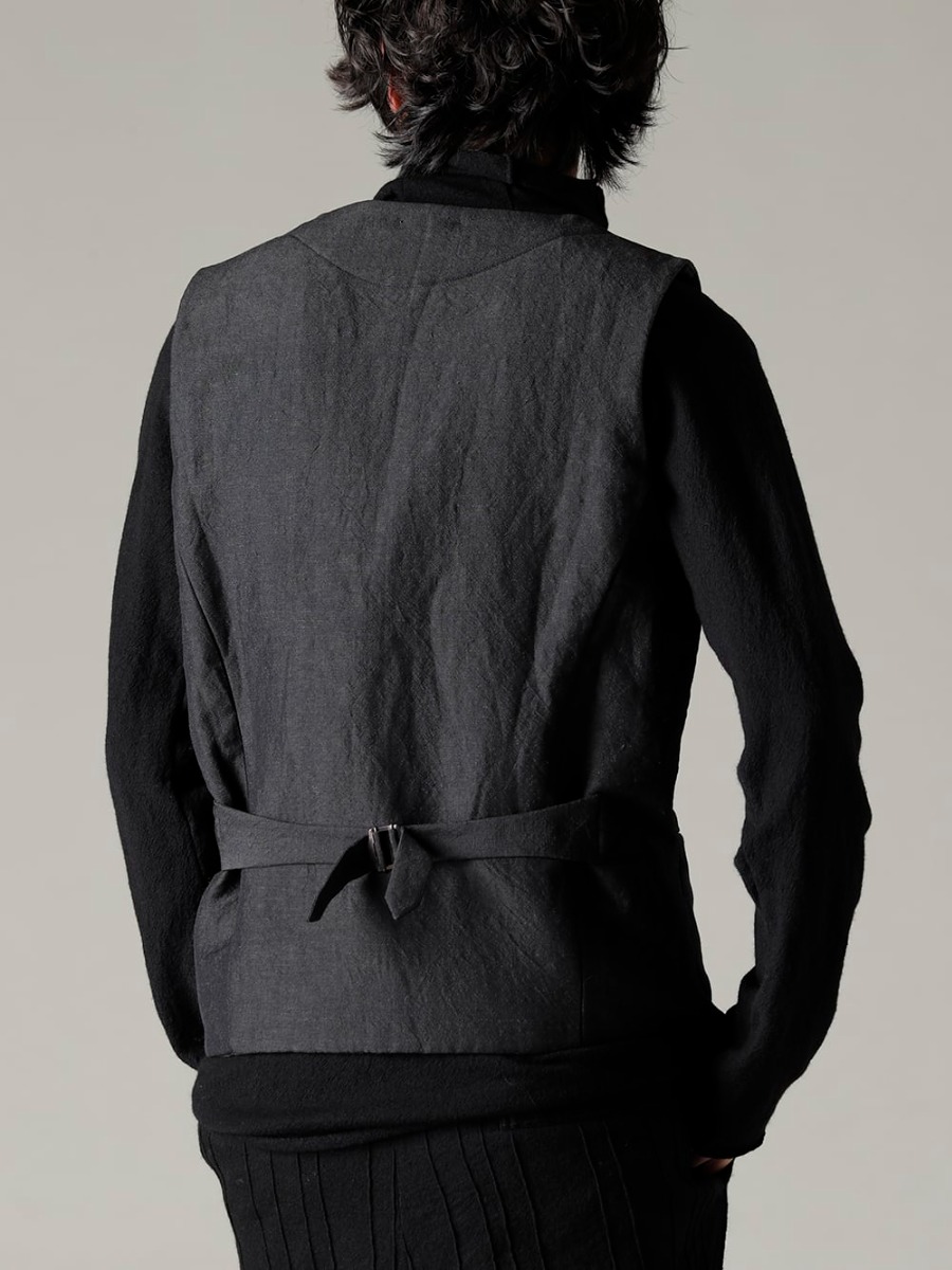 NOUSAN 22-23AW This is a garment that can be used casually as well.  - crew-neck-gilet-padding Crew Neck Gilet Padding - TTW-jw-blk Wool Georgette Bottleneck Black 2-003