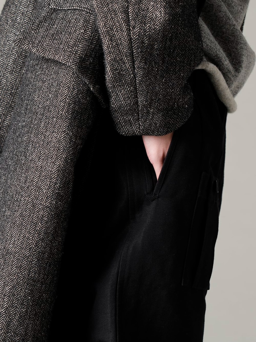 KLASICA 22-23AW Convenience and design coexisting - 22C-63MTR-Black 1960 1960 British Military Trousers Base Cargo Pants Black - Derby-W-Hidden-Laces-Kangaroo-Black W. Hidden Laces Derby Shoes Kangaroo Black 3-004