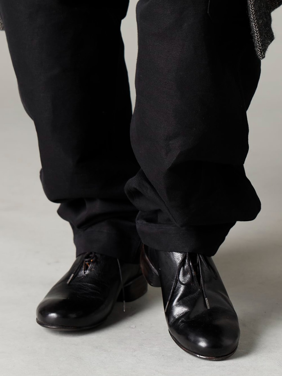 KLASICA 22-23AW Convenience and design coexisting - 22C-63MTR-Black 1960 1960 British Military Trousers Base Cargo Pants Black - Derby-W-Hidden-Laces-Kangaroo-Black W. Hidden Laces Derby Shoes Kangaroo Black 3-005