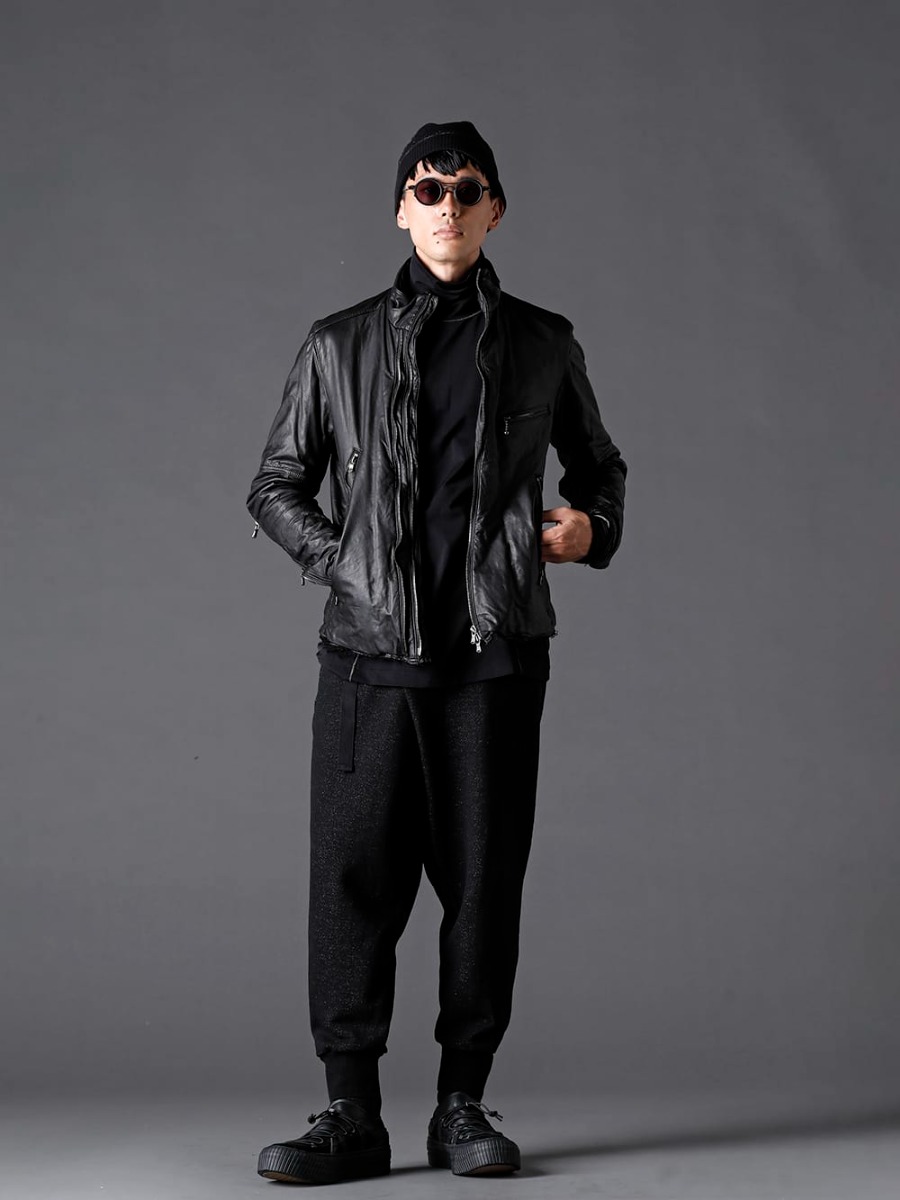 The Viridi-anne - ザ ヴィリジアン 22-23AW 秋冬スタイリングのアクセントになるドロップクロッチパンツ - VI-3535-04 - 綿ウール裏毛　ドロップクロッチパンツ 3-005